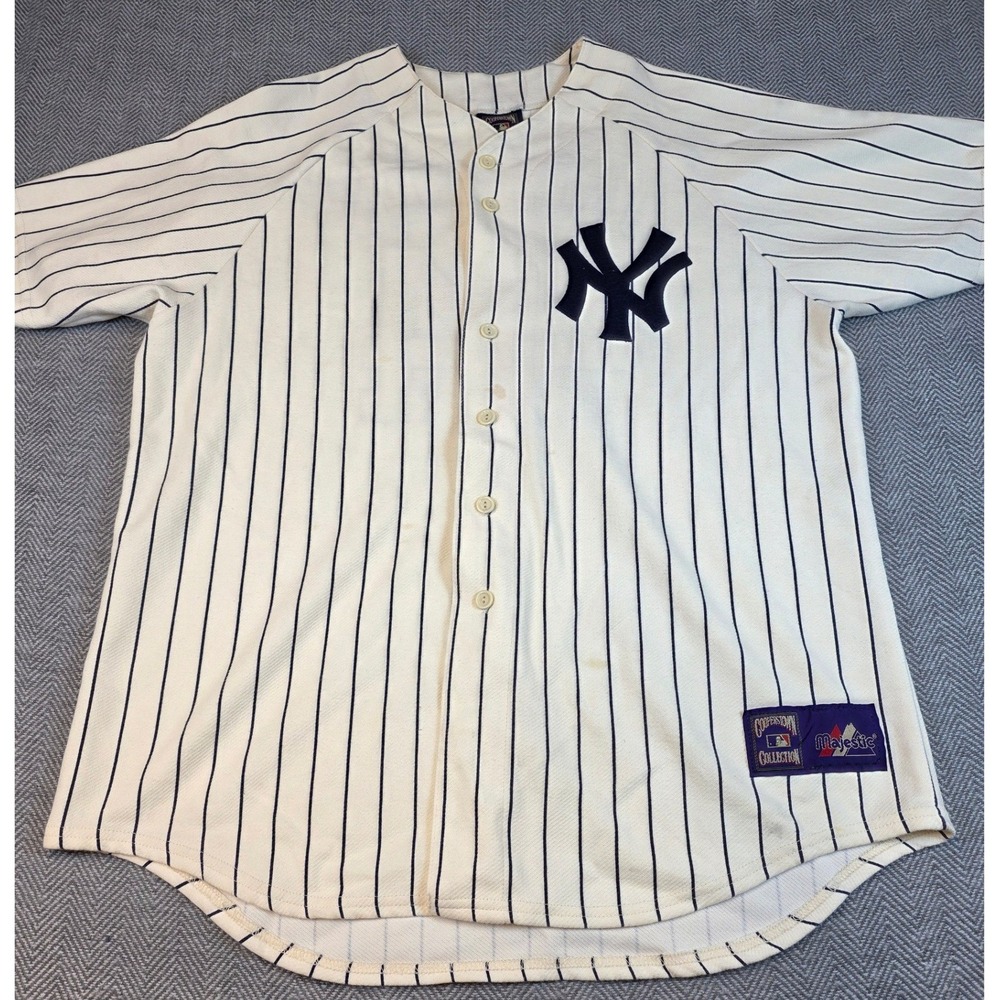 Majestic Cooperstown Collection New York Yankees Pinstripe Jersey XL Made in USA